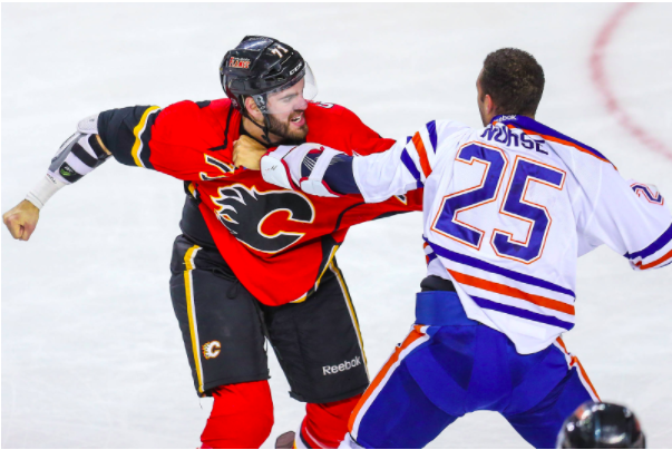 The evolution of violence in hockey