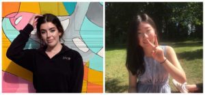 Two photos of both Emily Johnson (left) and Jimin Lee (right)