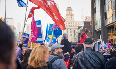 photo of protest rally for CUPE workers
