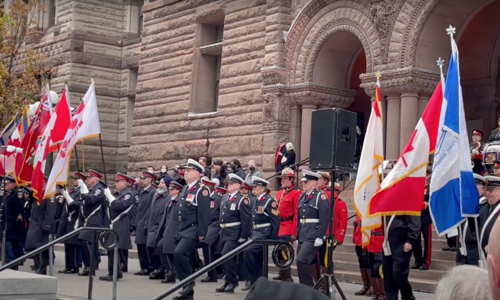 Veterans take part in the Remembrance Day ceremony at Old City Hall on Nov. 11, 2022 (Michael Witkowicz/ J-School)